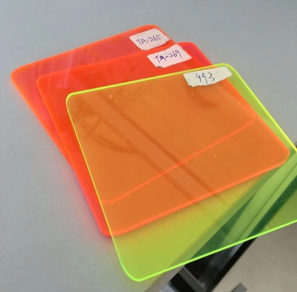 Color Fluorescent Plexiglass Acrylic Sheets